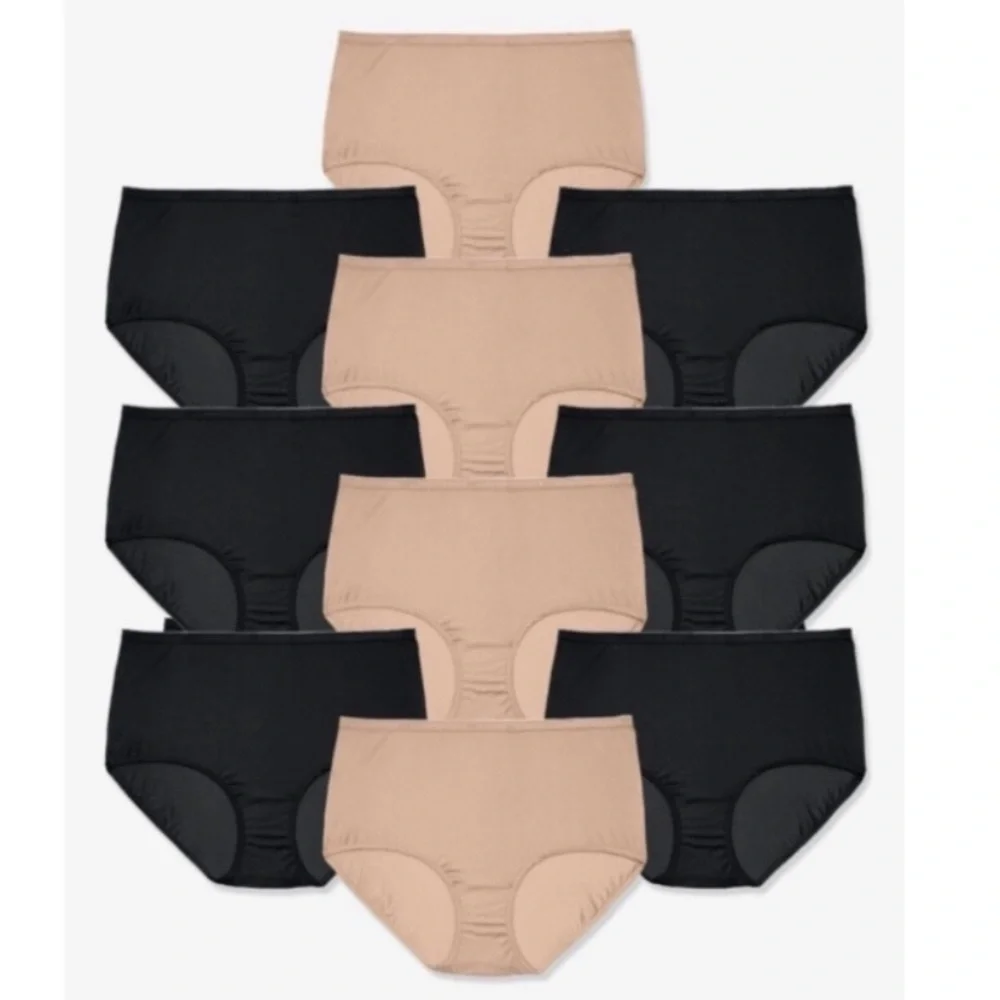 New 10 Pack Nylon Silky brief
Panties size 5X 6X Plus Size 13 Comfort
Choice